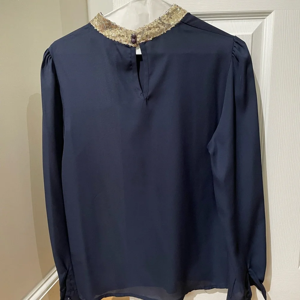 Navy blue blouse - Picture 4 of 12